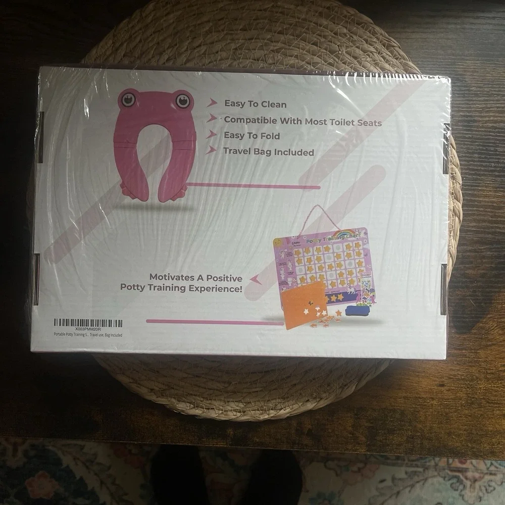 Homeify Potty Training Seat Foldable Toddler Toilet Seat Pink Travel NEW‎